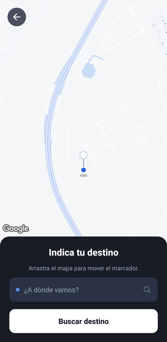 Marca el destino en el mapa